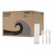 Boardwalk Mediumweight Fork/Knife/Napkin/Spoon 4-Piece Plastic Cutlery Kit - White (250/Carton)